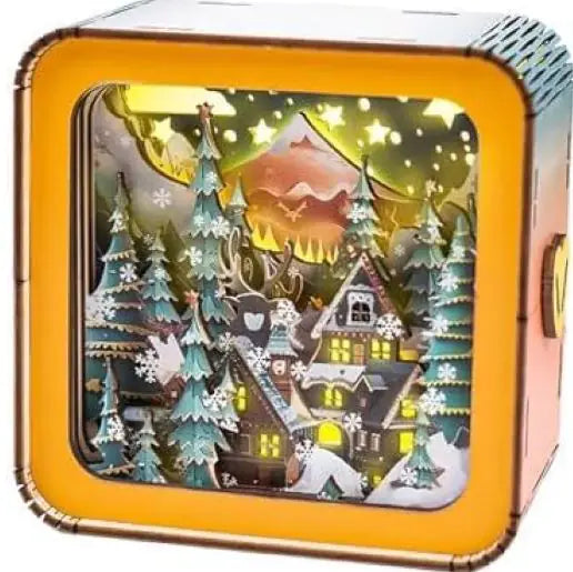 Wooden Puzzle Night Lamp